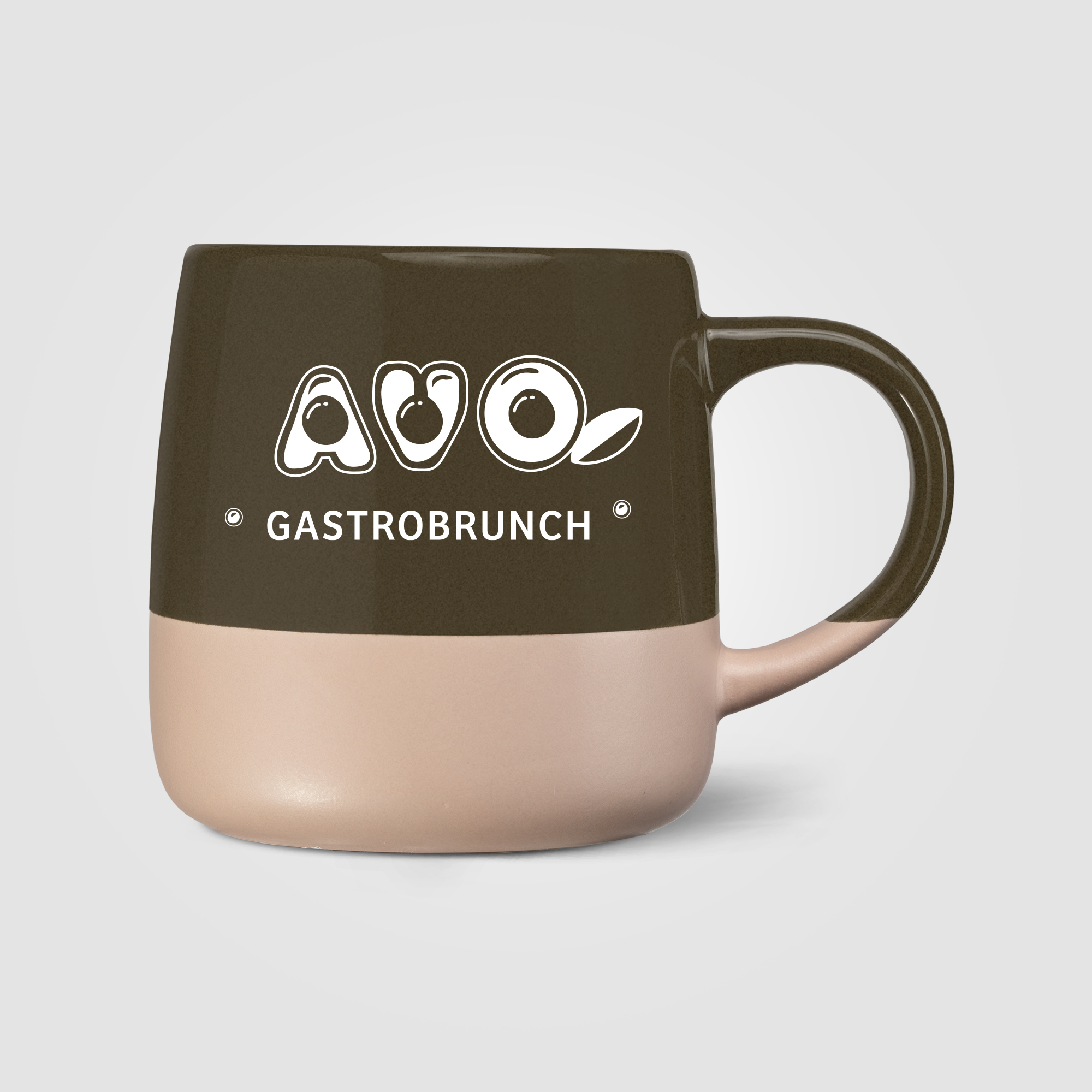 Mug publicitaire céramique 445 ml design blocs de couleur Atlas Vert 